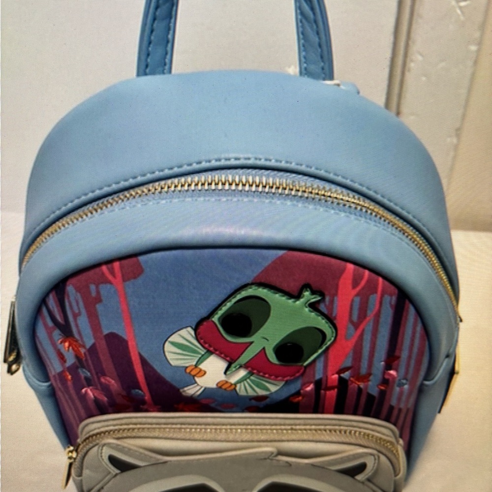 Disney Loungefly Backpack with Owl and Raccoon Meeko Flit - Picture 5 of 11